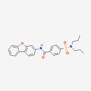 molecular formula C25H26N2O4S B3943666 N-(dibenzo[b,d]furan-3-yl)-4-(dipropylsulfamoyl)benzamide 