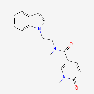 molecular formula C18H19N3O2 B3943674 N-[2-(1H-indol-1-yl)ethyl]-N,1-dimethyl-6-oxo-1,6-dihydropyridine-3-carboxamide 
