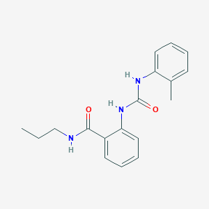 molecular formula C18H21N3O2 B3943691 N~1~-PROPYL-2-[(2-TOLUIDINOCARBONYL)AMINO]BENZAMIDE 