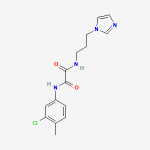 molecular formula C15H17ClN4O2 B3943702 N-(3-chloro-4-methylphenyl)-N'-[3-(1H-imidazol-1-yl)propyl]ethanediamide 