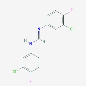 molecular formula C13H8Cl2F2N2 B3943745 N,N'-bis(3-chloro-4-fluorophenyl)methanimidamide 