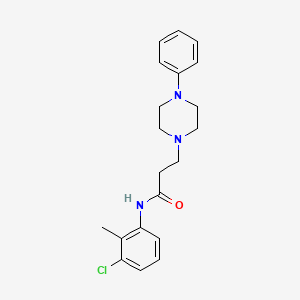 molecular formula C20H24ClN3O B3943896 N-(3-chloro-2-methylphenyl)-3-(4-phenylpiperazin-1-yl)propanamide 