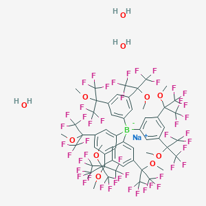 Sodium tetrakis[3,5-bis(1,1,1,3,3,3-hexafluoro-2-methoxy-2-propyl)phenyl]borate trihydrate