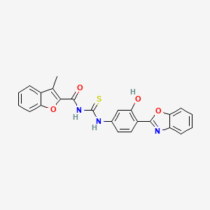 molecular formula C24H17N3O4S B3943950 N-({[4-(1,3-benzoxazol-2-yl)-3-hydroxyphenyl]amino}carbonothioyl)-3-methyl-1-benzofuran-2-carboxamide 