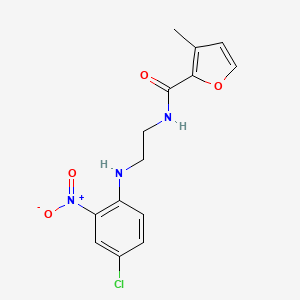 molecular formula C14H14ClN3O4 B3944020 N-{2-[(4-chloro-2-nitrophenyl)amino]ethyl}-3-methyl-2-furamide 