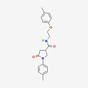 molecular formula C21H24N2O3 B3944032 N-[2-(4-methylphenoxy)ethyl]-1-(4-methylphenyl)-5-oxopyrrolidine-3-carboxamide 