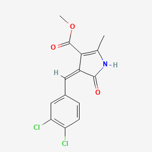 molecular formula C14H11Cl2NO3 B3944036 methyl (4Z)-4-(3,4-dichlorobenzylidene)-2-methyl-5-oxo-4,5-dihydro-1H-pyrrole-3-carboxylate 