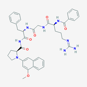 N(alpha)-Benzoyl-arginyl-glycyl-phenylalanyl-prolyl-methoxy-beta-naphthylamide