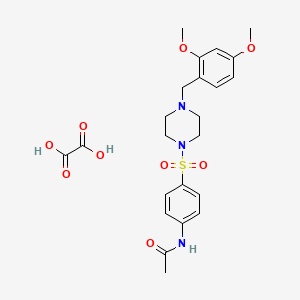 molecular formula C23H29N3O9S B3944138 N-[4-[4-[(2,4-dimethoxyphenyl)methyl]piperazin-1-yl]sulfonylphenyl]acetamide;oxalic acid 