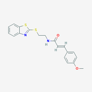 molecular formula C19H18N2O2S2 B394415 N-[2-(1,3-benzothiazol-2-ylsulfanyl)ethyl]-3-(4-methoxyphenyl)acrylamide 