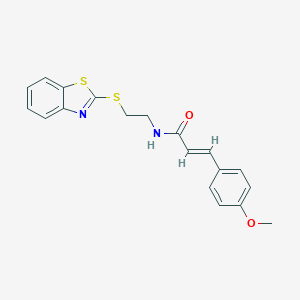 N-[2-(1,3-benzothiazol-2-ylsulfanyl)ethyl]-3-(4-methoxyphenyl)acrylamide