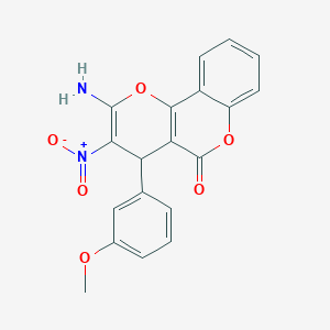 2-amino-3-nitro-4-(3-methoxyphenyl)-4H,5H-pyrano[3,2-c]chromen-5-one