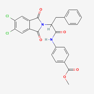 molecular formula C25H18Cl2N2O5 B3944161 methyl 4-{[2-(5,6-dichloro-1,3-dioxo-1,3-dihydro-2H-isoindol-2-yl)-3-phenylpropanoyl]amino}benzoate 