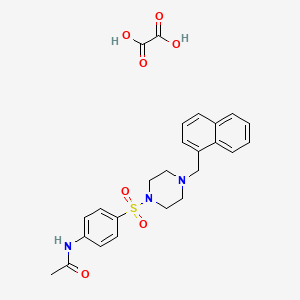 molecular formula C25H27N3O7S B3944219 N-(4-{[4-(1-naphthylmethyl)-1-piperazinyl]sulfonyl}phenyl)acetamide oxalate 