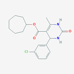 molecular formula C19H23ClN2O3 B394431 cycloheptyl 4-(3-chlorophenyl)-6-methyl-2-oxo-1,2,3,4-tetrahydropyrimidine-5-carboxylate 