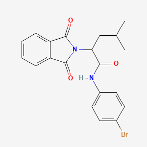 molecular formula C20H19BrN2O3 B3944326 N-(4-bromophenyl)-2-(1,3-dioxoisoindol-2-yl)-4-methylpentanamide 