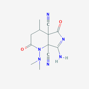 7-amino-1-(dimethylamino)-4-methyl-2,5-dioxo-3,4-dihydro-1H-pyrrolo[3,4-b]pyridine-4a,7a(2H,5H)-dicarbonitrile