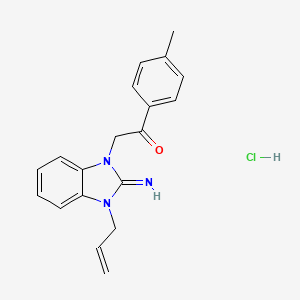 molecular formula C19H20ClN3O B3944376 2-(3-allyl-2-imino-2,3-dihydro-1H-benzimidazol-1-yl)-1-(4-methylphenyl)ethanone hydrochloride 