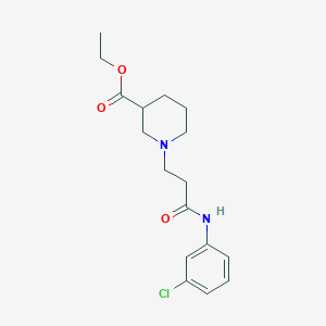 molecular formula C17H23ClN2O3 B3944431 Ethyl 1-{3-[(3-chlorophenyl)amino]-3-oxopropyl}piperidine-3-carboxylate 