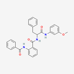 molecular formula C30H27N3O4 B3944434 N-[2-(benzoylamino)benzoyl]-N-(3-methoxyphenyl)phenylalaninamide 