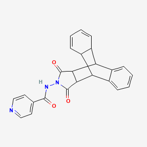 molecular formula C24H19N3O3 B3944469 N-(16,18-dioxo-17-azapentacyclo[6.6.5.02,7.09,14.015,19]nonadeca-2,4,6,10,12-pentaen-17-yl)pyridine-4-carboxamide 
