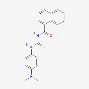 molecular formula C20H19N3OS B3944478 N-{[4-(dimethylamino)phenyl]carbamothioyl}naphthalene-1-carboxamide 