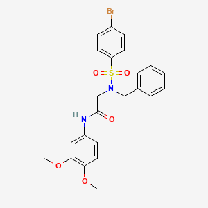 molecular formula C23H23BrN2O5S B3944515 N~2~-benzyl-N~2~-[(4-bromophenyl)sulfonyl]-N-(3,4-dimethoxyphenyl)glycinamide 