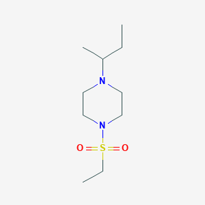 molecular formula C10H22N2O2S B3944530 1-(Butan-2-yl)-4-(ethylsulfonyl)piperazine 