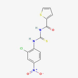 molecular formula C12H8ClN3O3S2 B3944539 N-[(2-chloro-4-nitrophenyl)carbamothioyl]thiophene-2-carboxamide 