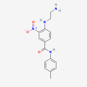molecular formula C16H18N4O3 B3944575 4-[(2-aminoethyl)amino]-N-(4-methylphenyl)-3-nitrobenzamide 