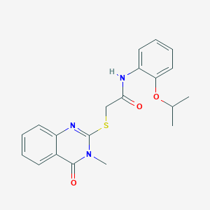 N-(2-Isopropoxyphenyl)-2-[(3-methyl-4-oxo-3,4-dihydro-2-quinazolinyl)sulfanyl]acetamide