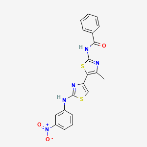 molecular formula C20H15N5O3S2 B3944588 N-{4'-methyl-2-[(3-nitrophenyl)amino]-4,5'-bi-1,3-thiazol-2'-yl}benzamide 
