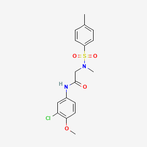 molecular formula C17H19ClN2O4S B3944592 N-(3-chloro-4-methoxyphenyl)-N~2~-methyl-N~2~-[(4-methylphenyl)sulfonyl]glycinamide 