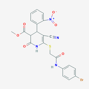 Methyl 6-{[2-(4-bromoanilino)-2-oxoethyl]sulfanyl}-5-cyano-4-(2-nitrophenyl)-2-oxo-1,2,3,4-tetrahydro-3-pyridinecarboxylate