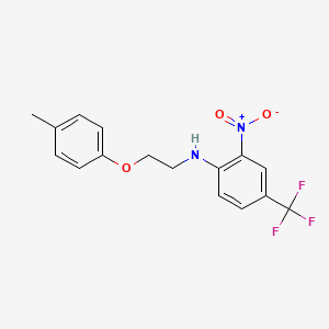 molecular formula C16H15F3N2O3 B3944693 N-[2-(4-methylphenoxy)ethyl]-2-nitro-4-(trifluoromethyl)aniline 