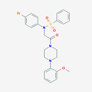 N-(4-bromophenyl)-N-[2-[4-(2-methoxyphenyl)piperazin-1-yl]-2-oxoethyl]benzenesulfonamide