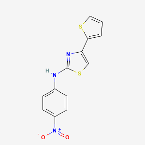 molecular formula C13H9N3O2S2 B3944710 N-(4-Nitrophenyl)-4-(thiophen-2-YL)-1,3-thiazol-2-amine 