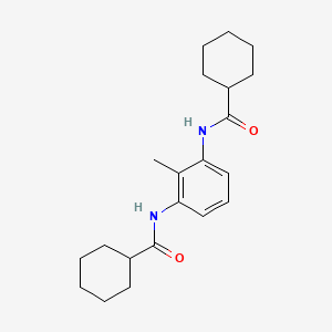 molecular formula C21H30N2O2 B3944739 N-[3-(cyclohexanecarbonylamino)-2-methylphenyl]cyclohexanecarboxamide 