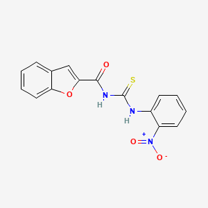 molecular formula C16H11N3O4S B3944780 N-{[(2-nitrophenyl)amino]carbonothioyl}-1-benzofuran-2-carboxamide 