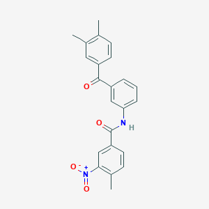 molecular formula C23H20N2O4 B394481 N-[3-(3,4-dimethylbenzoyl)phenyl]-4-methyl-3-nitrobenzamide 
