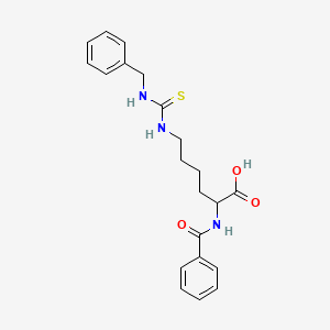 molecular formula C21H25N3O3S B3944850 N~2~-benzoyl-N~6~-[(benzylamino)carbonothioyl]lysine 