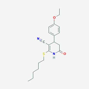 4-(4-Ethoxyphenyl)-2-(hexylsulfanyl)-6-oxo-1,4,5,6-tetrahydro-3-pyridinecarbonitrile