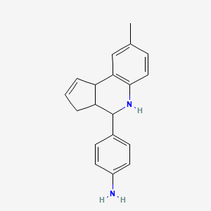 molecular formula C19H20N2 B3944936 4-(8-methyl-3a,4,5,9b-tetrahydro-3H-cyclopenta[c]quinolin-4-yl)aniline 