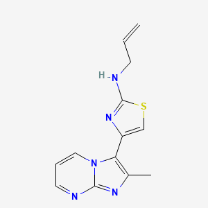 molecular formula C13H13N5S B3944951 N-allyl-4-(2-methylimidazo[1,2-a]pyrimidin-3-yl)-1,3-thiazol-2-amine 