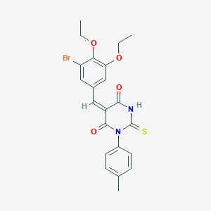 5-(3-bromo-4,5-diethoxybenzylidene)-1-(4-methylphenyl)-2-thioxodihydro-4,6(1H,5H)-pyrimidinedione