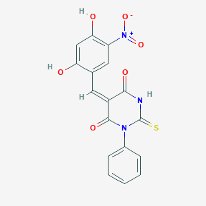 5-{2,4-dihydroxy-5-nitrobenzylidene}-1-phenyl-2-thioxodihydro-4,6(1H,5H)-pyrimidinedione