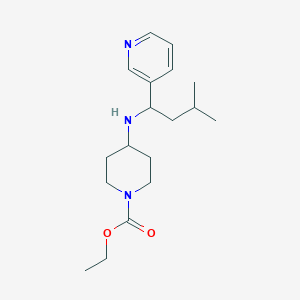 molecular formula C18H29N3O2 B3944996 ethyl 4-[(3-methyl-1-pyridin-3-ylbutyl)amino]piperidine-1-carboxylate 