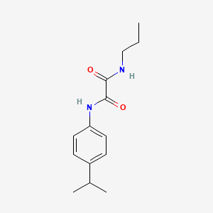molecular formula C14H20N2O2 B3945030 N'-[4-(PROPAN-2-YL)PHENYL]-N-PROPYLETHANEDIAMIDE 