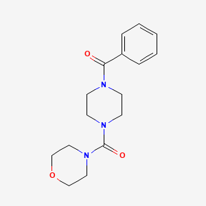 molecular formula C16H21N3O3 B3945060 Morpholin-4-yl 4-(phenylcarbonyl)piperazinyl ketone 