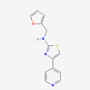 molecular formula C13H11N3OS B3945063 N-(2-furylmethyl)-4-(4-pyridinyl)-1,3-thiazol-2-amine 